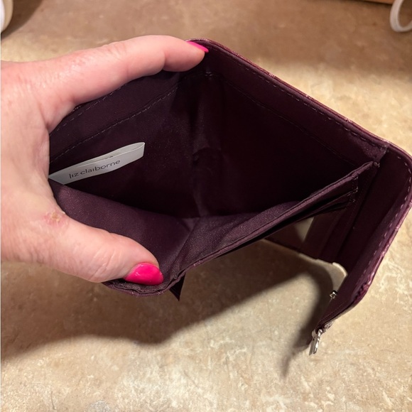 Liz Claiborne Purple Croc-Embossed Wallet - Picture 6 of 10